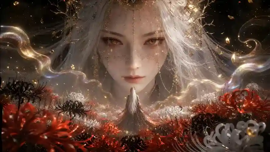 2k动漫壁纸-古风 - 头纱-奇幻「哲风壁纸」
