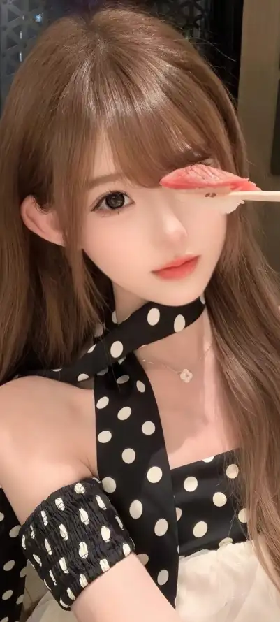 4k美女壁纸 - 项圈 - 波点裙 - 西瓜片「哲风壁纸」