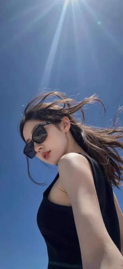 4k侧脸壁纸 - 墨镜 - 夏日 - 户外「哲风壁纸」