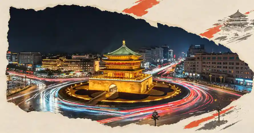 3k古城壁纸-地标 - 夜景-灯光「哲风壁纸」