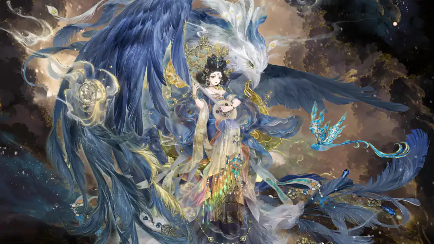 4k插画壁纸-暖暖 - 神鸟-蓝羽「哲风壁纸」