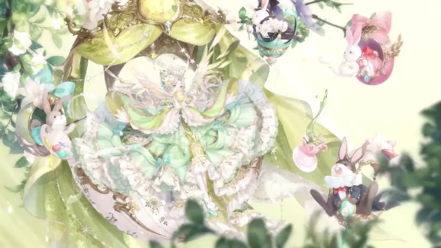 4k暖暖壁纸-梦幻 - 纱裙-花朵「哲风壁纸」
