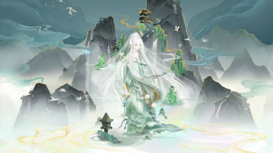4k云雾壁纸-亭台 - 仙气-山峰「哲风壁纸」