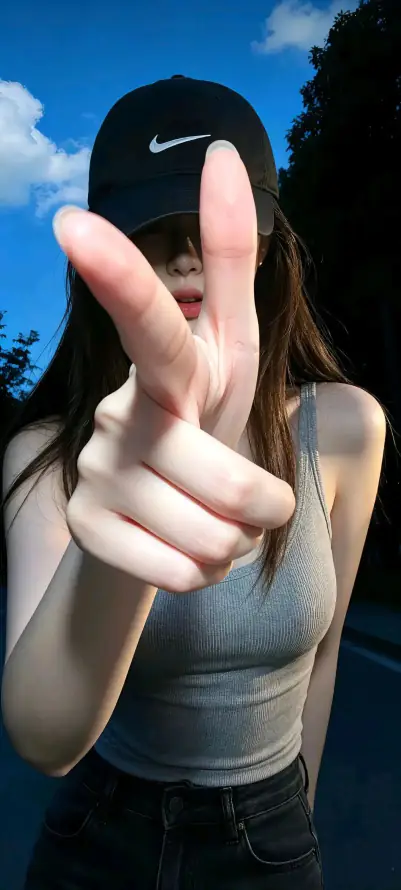 4k人像壁纸 - 户外 - 白云 - 美女「哲风壁纸」