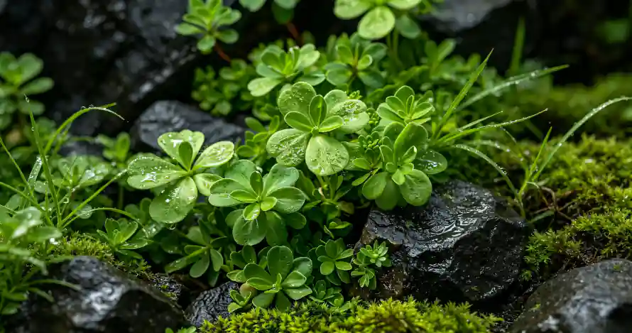 3k岩石壁纸-微距 - 水珠-清新「哲风壁纸」