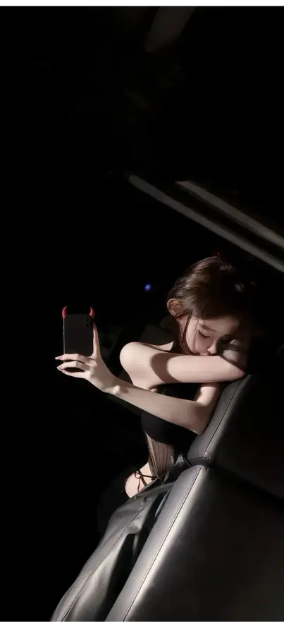 4k侧脸壁纸 - 夜间 - 少女 - 性感「哲风壁纸」