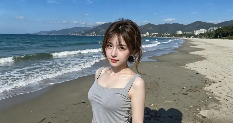 3k人像壁纸-回眸 - 夏日-少女「哲风壁纸」