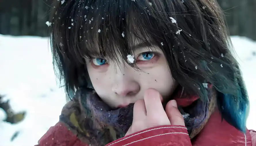 3k冬日壁纸-雪景 - 雪花-黑发「哲风壁纸」