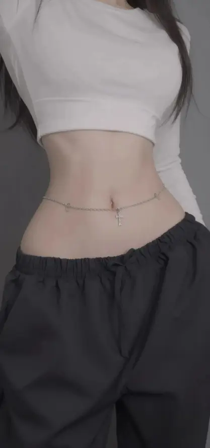 4k人像壁纸 - 细腰 - 美女 - 腰链「哲风壁纸」