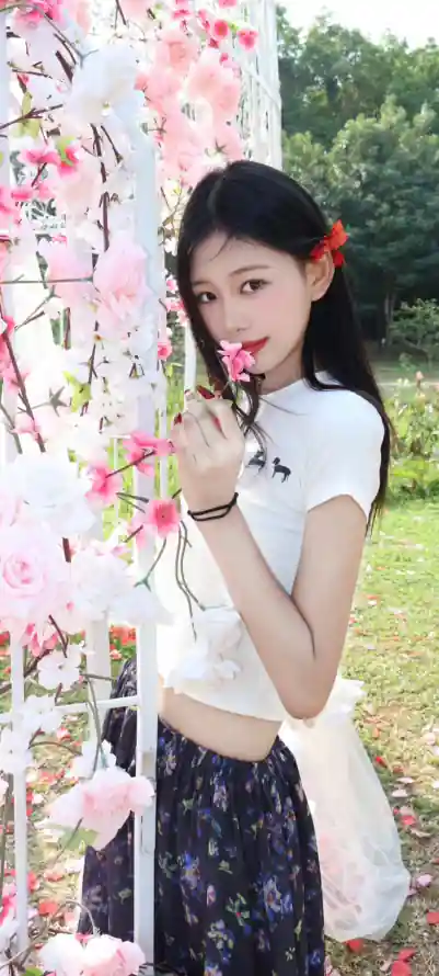4k少女壁纸 - 户外 - 树林 - 清新「哲风壁纸」