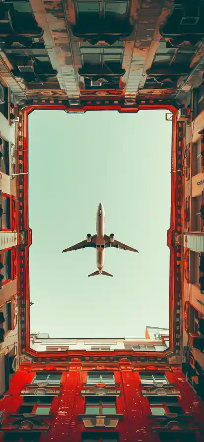 4k天空壁纸 - 客机 - 手机 - 航空「哲风壁纸」