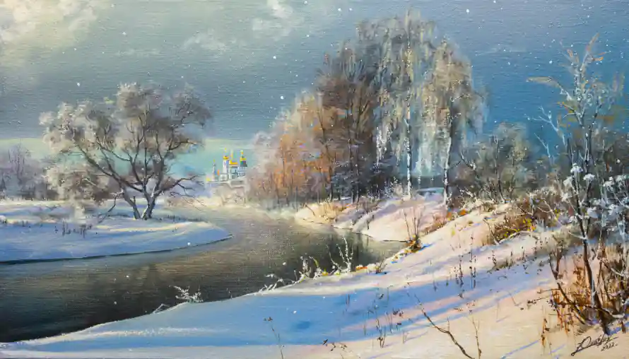 4k乡村壁纸-雪 - 冬季-晴空「哲风壁纸」