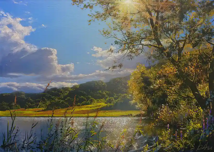 4k晴空壁纸 - 树木 - 油画 - 湖泊「哲风壁纸」 4k晴空壁纸 - 树木 - 油画 - 湖泊「哲风壁纸」
