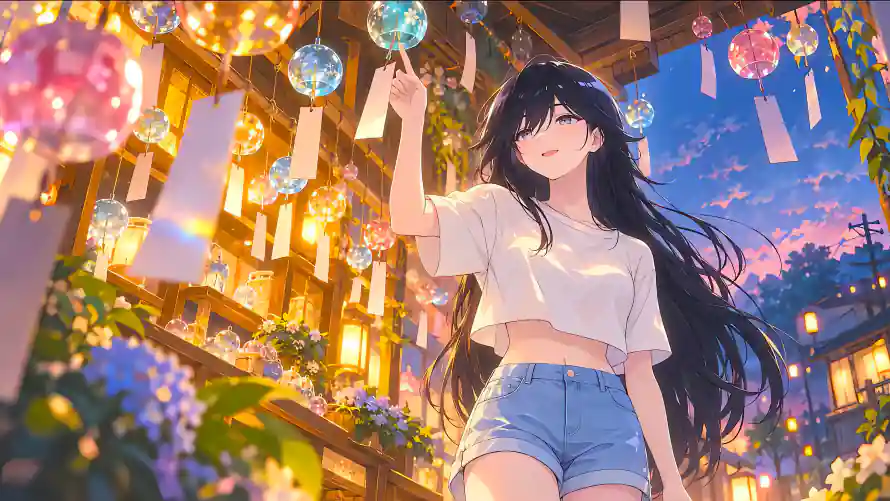 4k暖光壁纸-街景 - 风铃-黄昏「哲风壁纸」