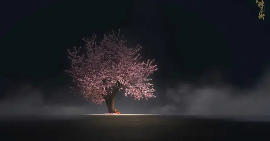 2k夜晚壁纸-孤树 - 宁静-意境「哲风壁纸」