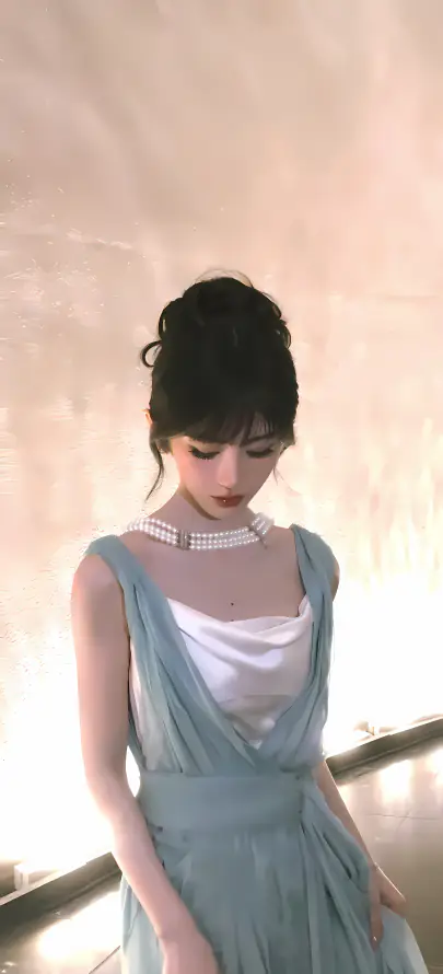 4k优雅壁纸 - 低眸 - 盘发 - 女明星「哲风壁纸」
