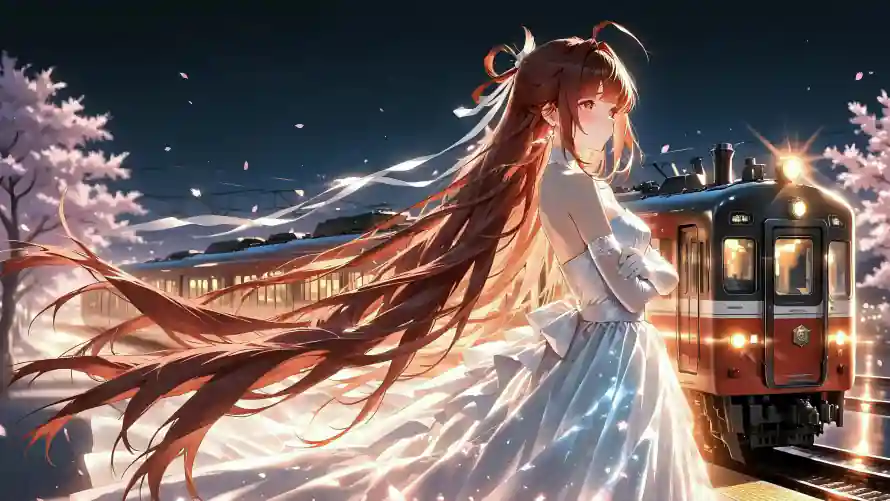 4k列车壁纸-回头 - 夜晚-夜空「哲风壁纸」