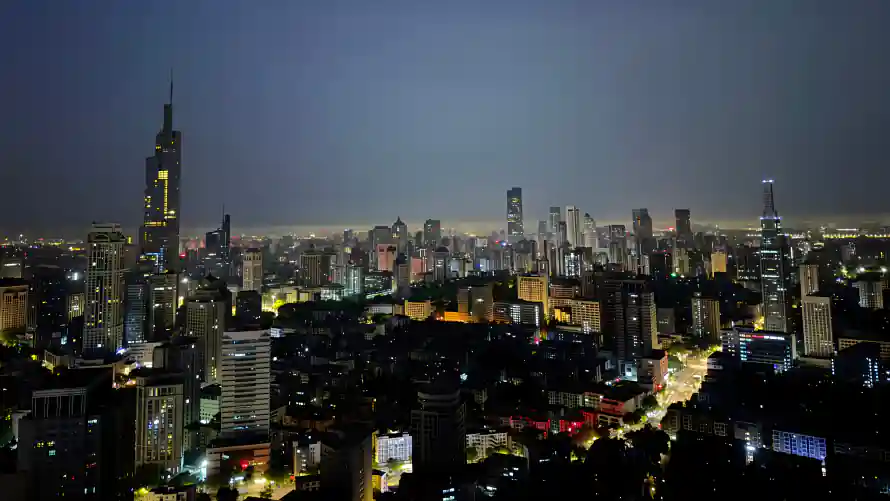 4k南京壁纸-夜景 - 高楼-万家灯火「哲风壁纸」