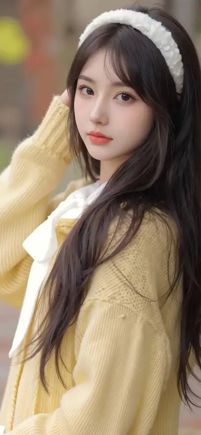 4k美女壁纸 - 侧身回眸 - 户外人像 - 柔和虚化「哲风壁纸」