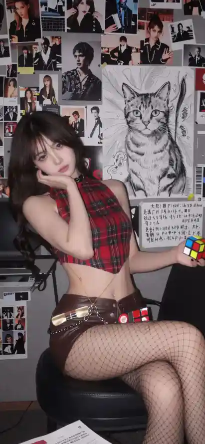 4k坐姿壁纸 - 美女 - 辣妹 - 长发「哲风壁纸」