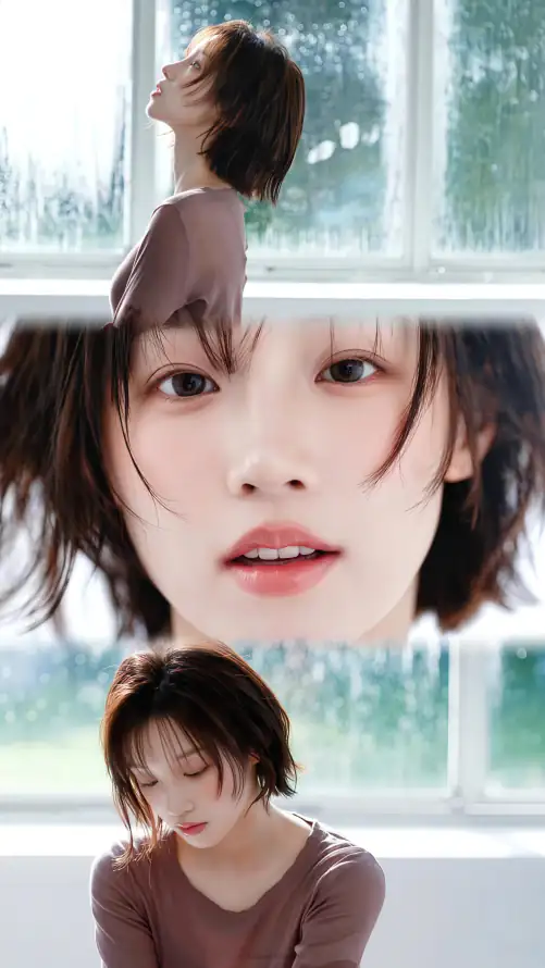 4k仰头壁纸 - 低头 - 侧脸 - 写真「哲风壁纸」
