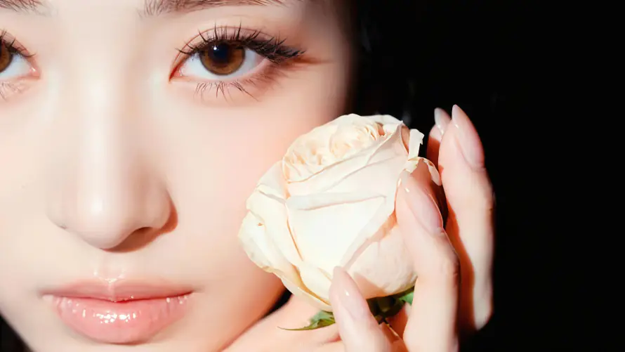 3k女爱豆壁纸-氛围感 - 白玫瑰-长睫毛「哲风壁纸」
