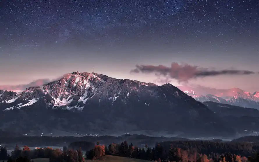 3k夜空壁纸-山景 - 山脉-星空「哲风壁纸」