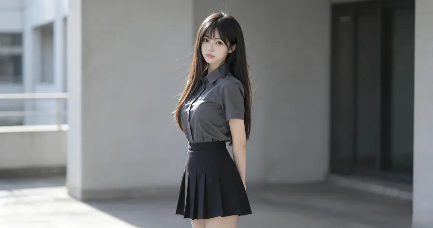 3k天台壁纸-少女 - 校园-青春「哲风壁纸」