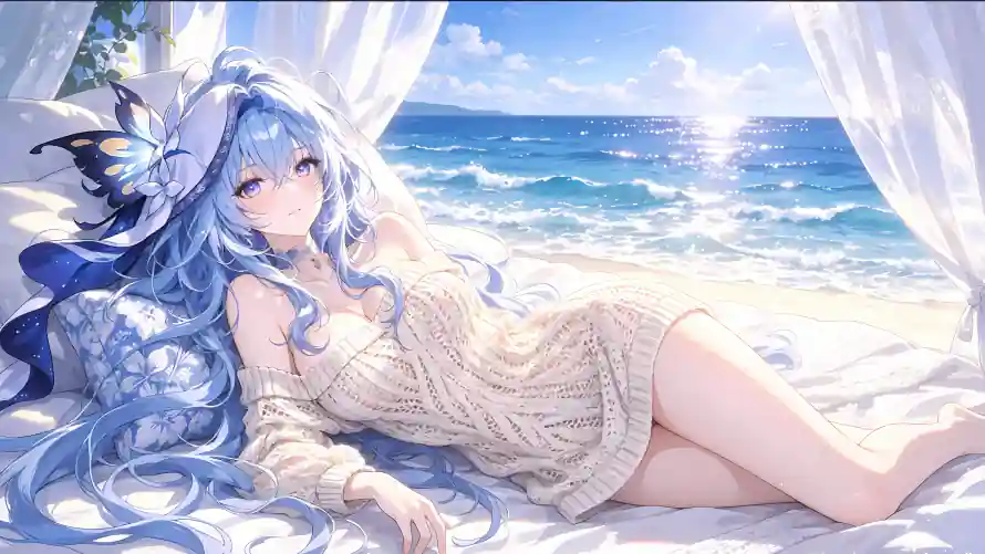 4k沙滩壁纸 - 海浪 - 海边 - 蓝天「哲风壁纸」