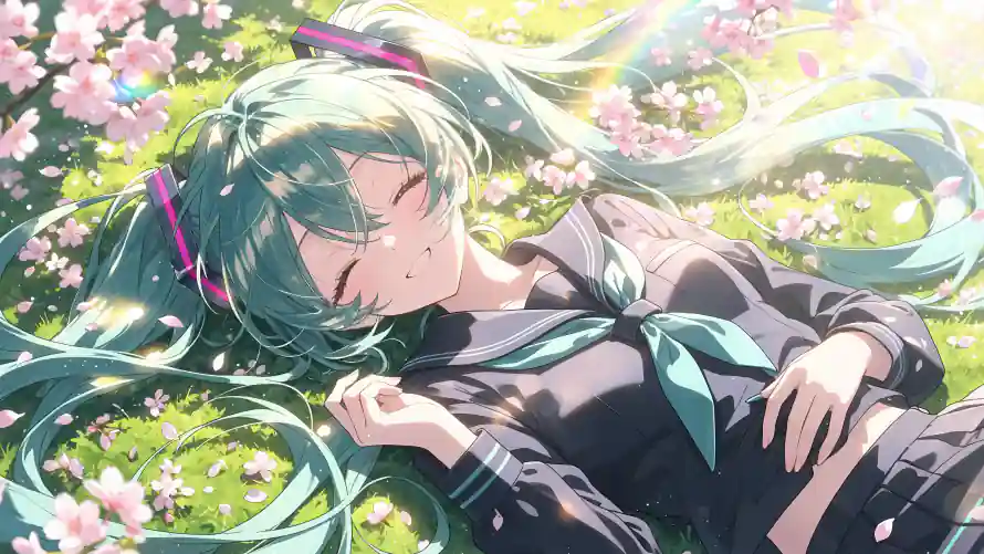 4k少女壁纸-春季 - 樱花-花瓣「哲风壁纸」
