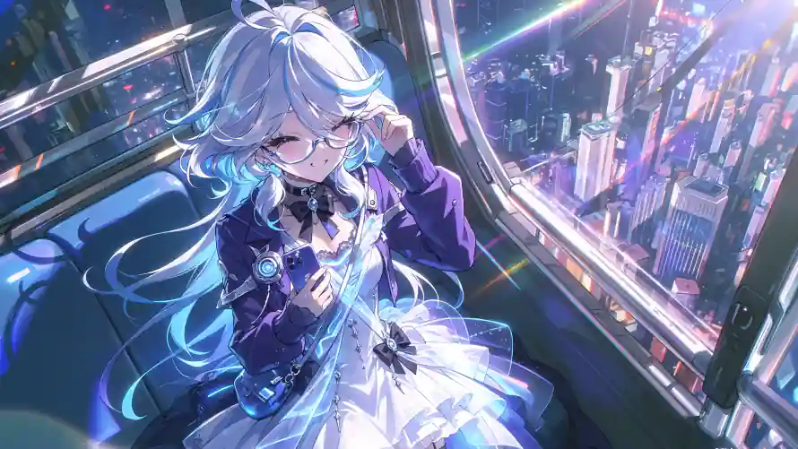 4k原神壁纸 - 夜景 - 眼镜 - 二次元「哲风壁纸」