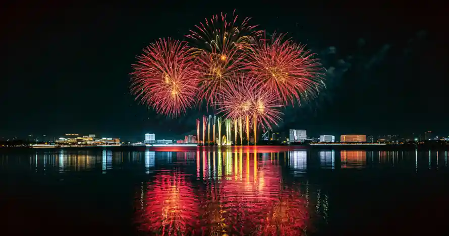 4k夜晚壁纸 - 夜空 - 水面 - 河岸「哲风壁纸」 4k夜晚壁纸 - 夜空 - 水面 - 河岸「哲风壁纸」