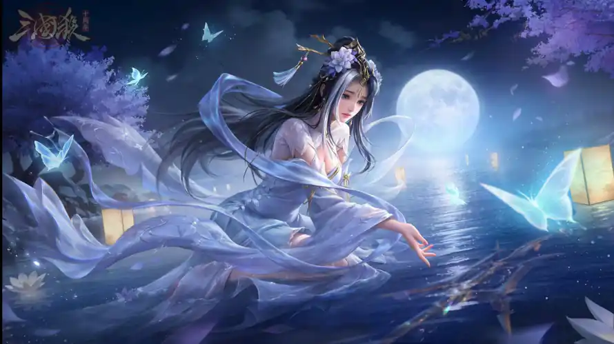 2k仙女壁纸-古装 - 插画-月夜「哲风壁纸」
