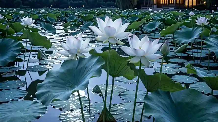 2k傍晚壁纸-夏日 - 水景-池塘「哲风壁纸」