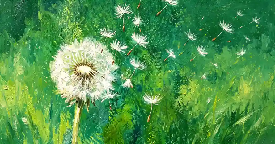 3k手绘壁纸-植物 - 清新-绒毛「哲风壁纸」