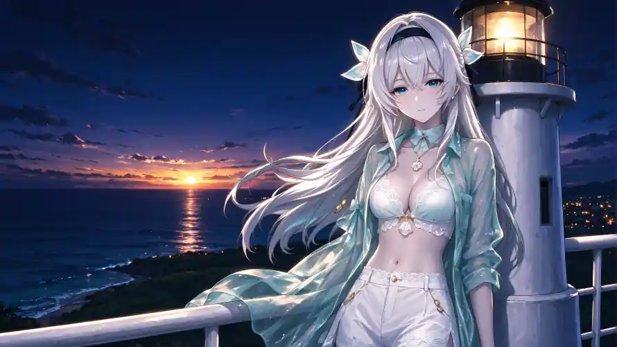 4k少女壁纸-日落 - 泳装-流萤「哲风壁纸」 4k少女壁纸-日落 - 泳装-流萤「哲风壁纸」