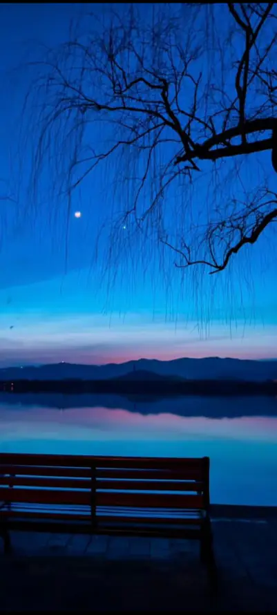 4k星空壁纸 - 暮色 - 河岸 - 河流「哲风壁纸」
