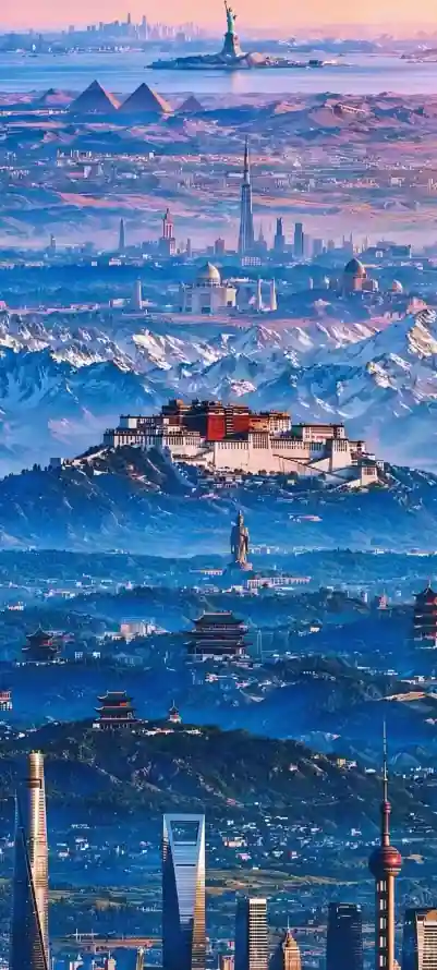 4k雪山壁纸 - 塔 - 金字塔 - 世界地标「哲风壁纸」