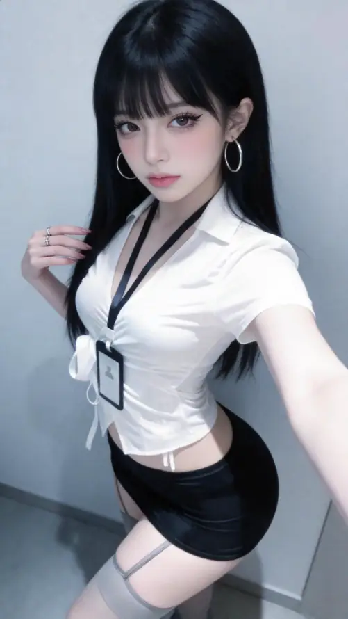 4k🔥壁纸 - 办公室 - 灰丝袜 - 白衬衫「哲风壁纸」