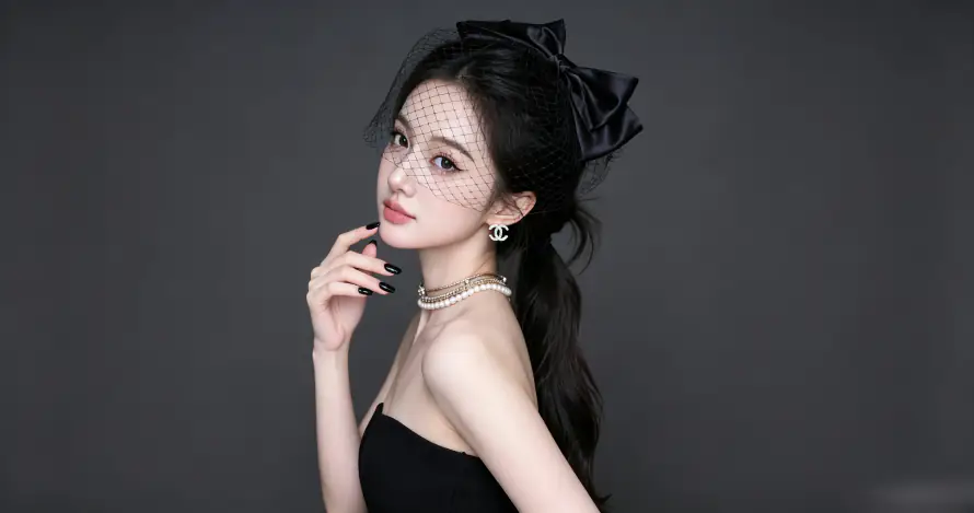 3k耳饰壁纸-氛围感 - 人像写真-优雅美女「哲风壁纸」