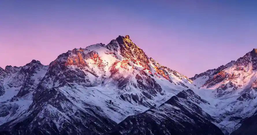 3k山峰壁纸-日出 - 雪山-霞光「哲风壁纸」