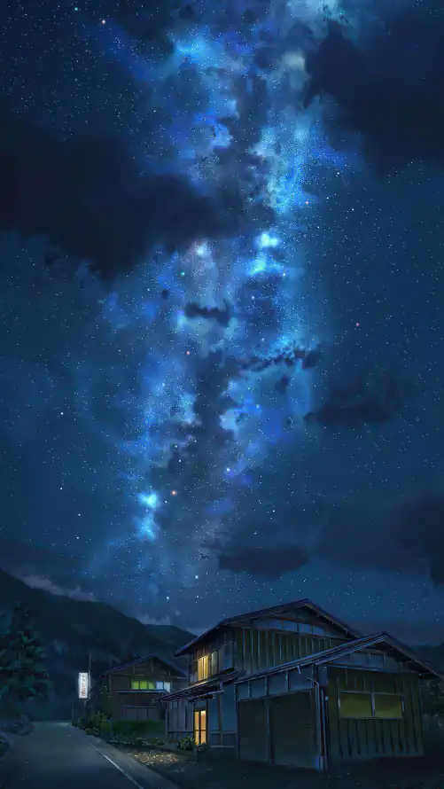4k夜晚壁纸 - 山峦 - 手机 - 星空「哲风壁纸」