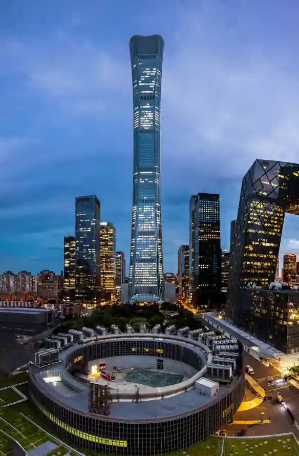 4k手机壁纸 - 黄昏 - 中国尊 - 商务建筑「哲风壁纸」