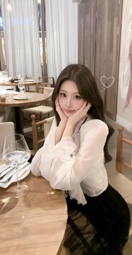 4k卷发壁纸 - 托腮 - 暖光 - 美女「哲风壁纸」