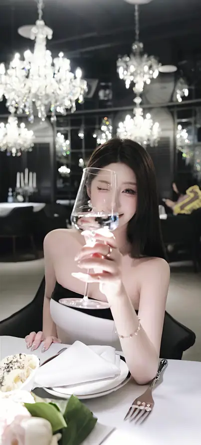 4k美女壁纸 - 餐厅 - 餐盘 - 🔥「哲风壁纸」