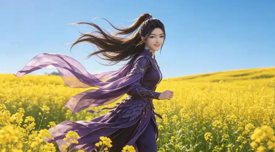3k奔跑壁纸-微笑 - 紫灵-紫衣「哲风壁纸」