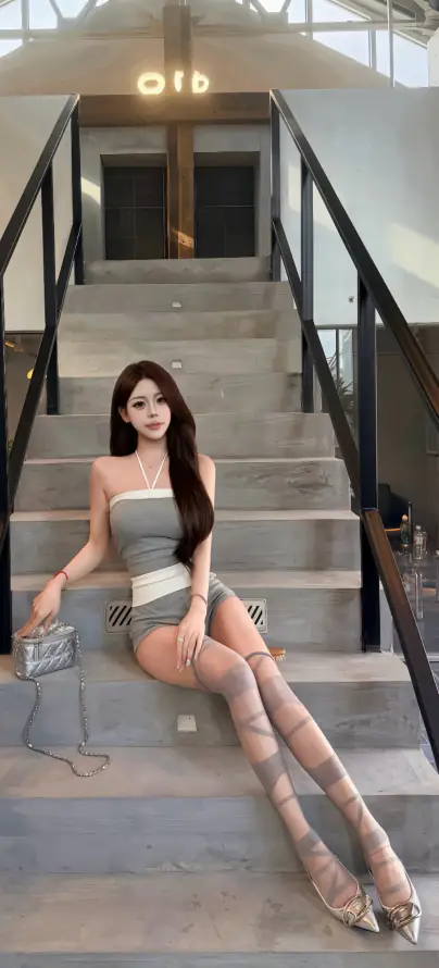 4k🔥壁纸 - 氛围感 - 辣妹风 - 坐姿写真「哲风壁纸」