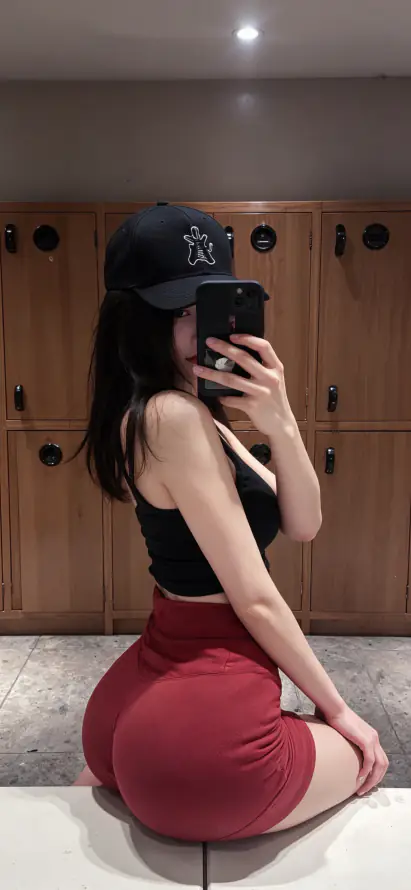 4k美女壁纸 - 健身美女 - 对镜自拍 - 居家自拍「哲风壁纸」