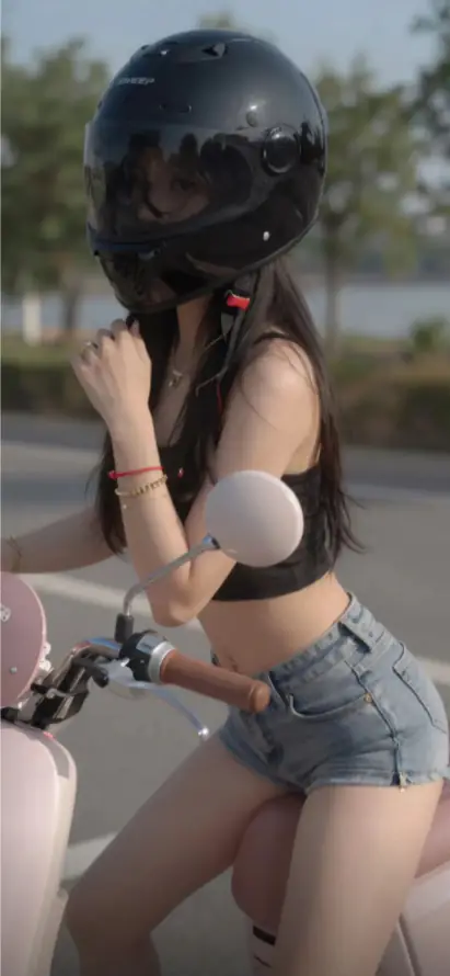 4k美女壁纸 - 长发 - 性感辣妹 - 户外街道「哲风壁纸」
