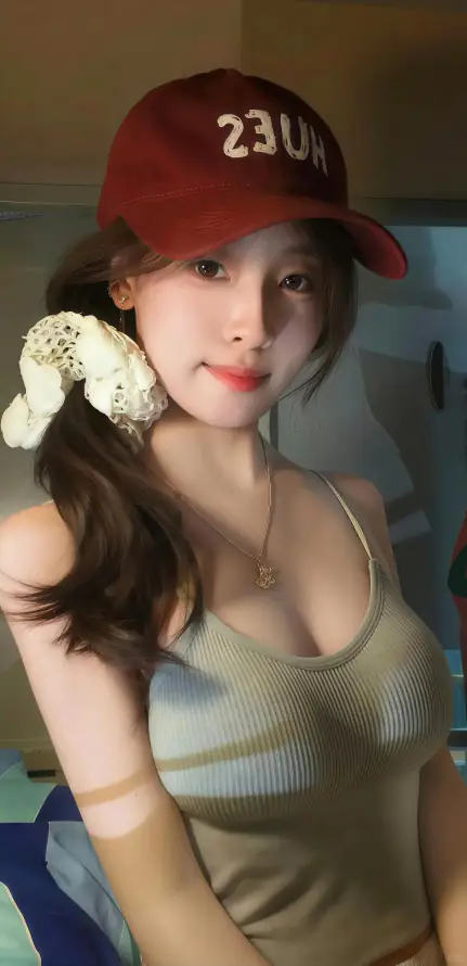 4k美女壁纸 - 项链 - 低马尾 - 休闲穿搭「哲风壁纸」